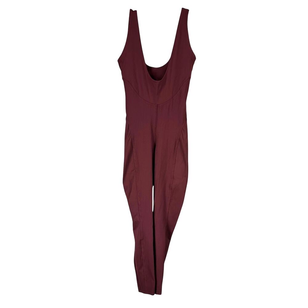 Lululemon NWT Ribbed Nulux Skiing Bodysuit Asia Fit Maroon Size S Jumpsuit
